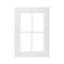 GoodHome Alpinia Matt white tongue & groove shaker Glazed Cabinet door (W)500mm (H)715mm (T)18mm