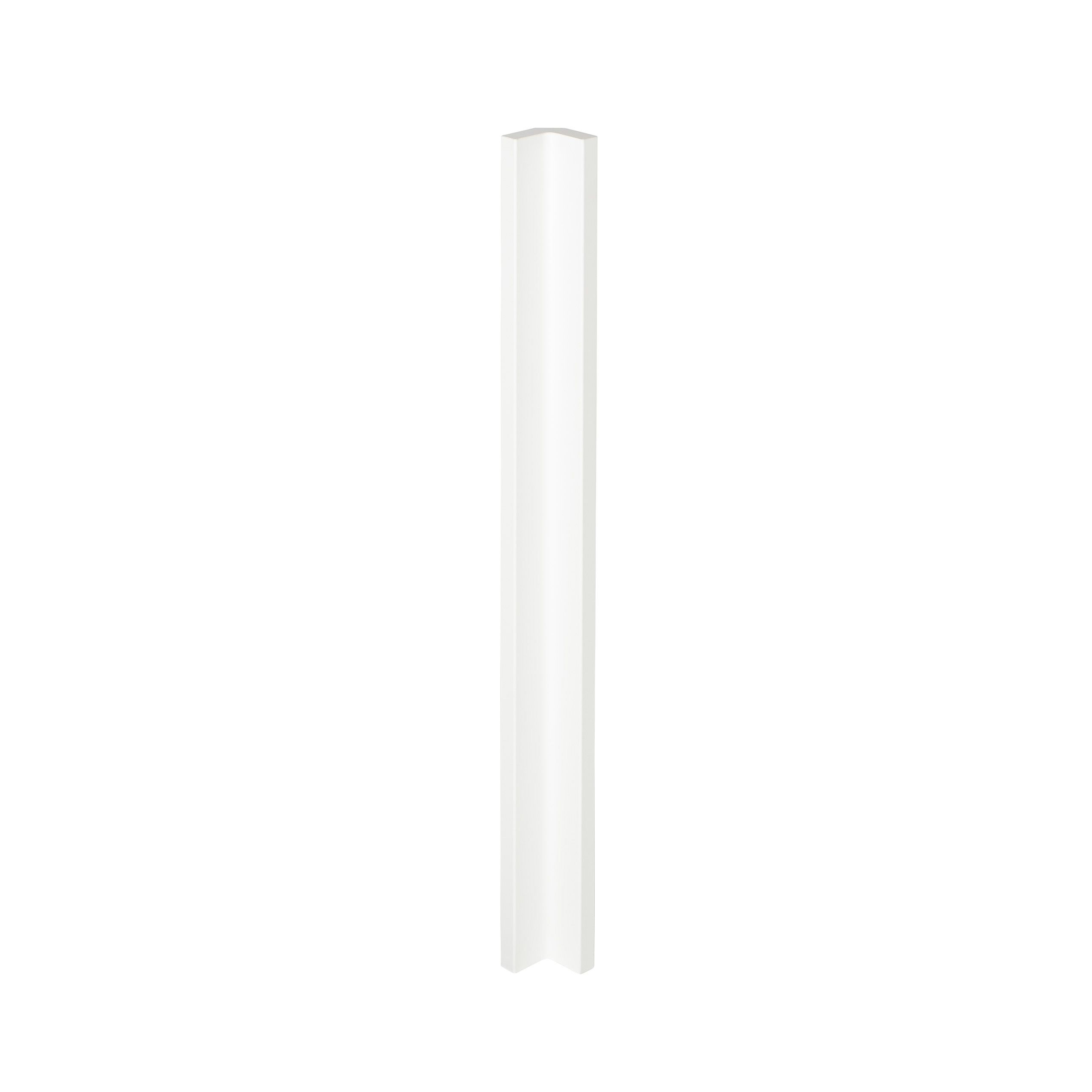 GoodHome Alpinia Matt white tongue & groove shaker Matt white Standard Corner post, (W)59mm