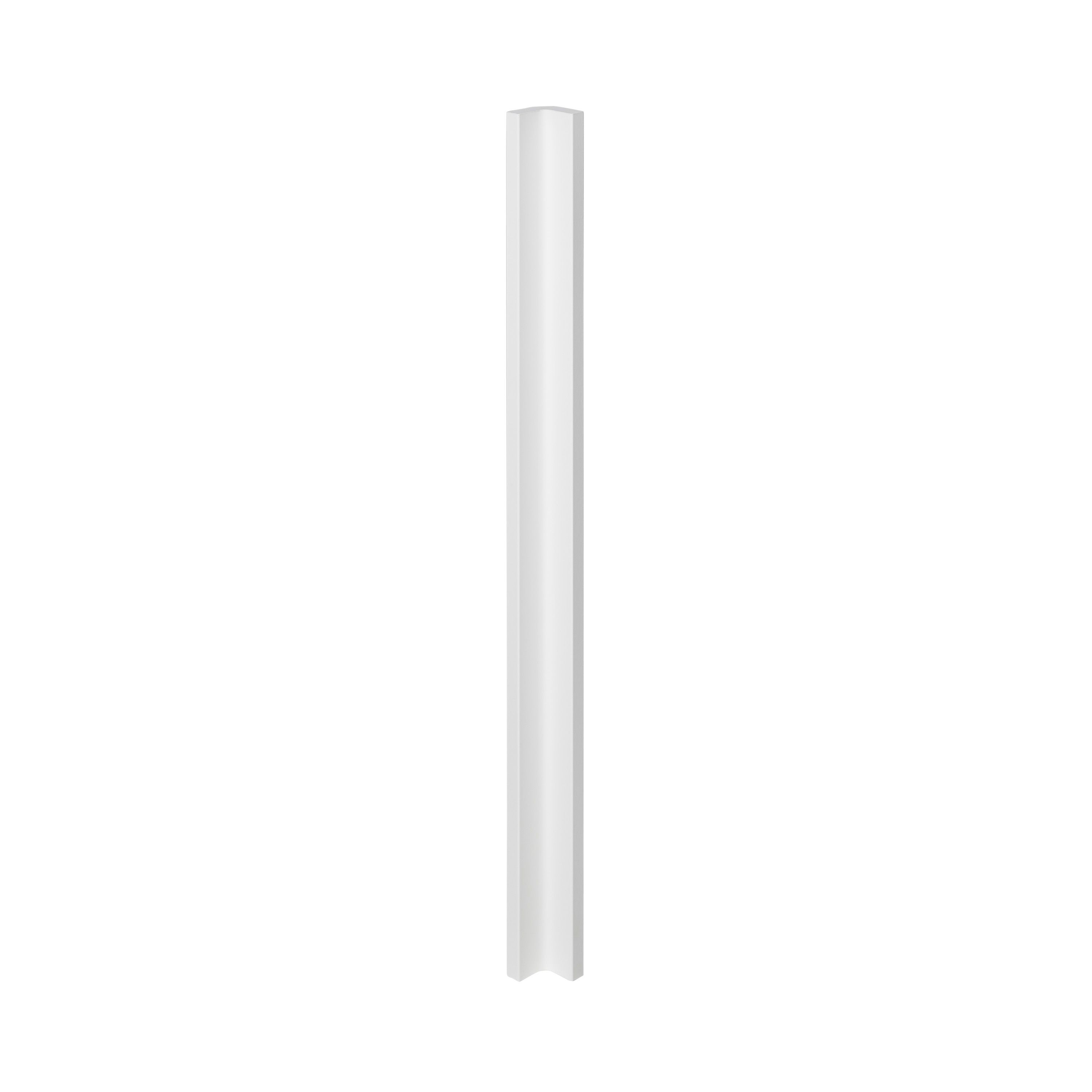 GoodHome Alpinia Matt white tongue & groove shaker Matt white Tall Wall corner post, (W)59mm