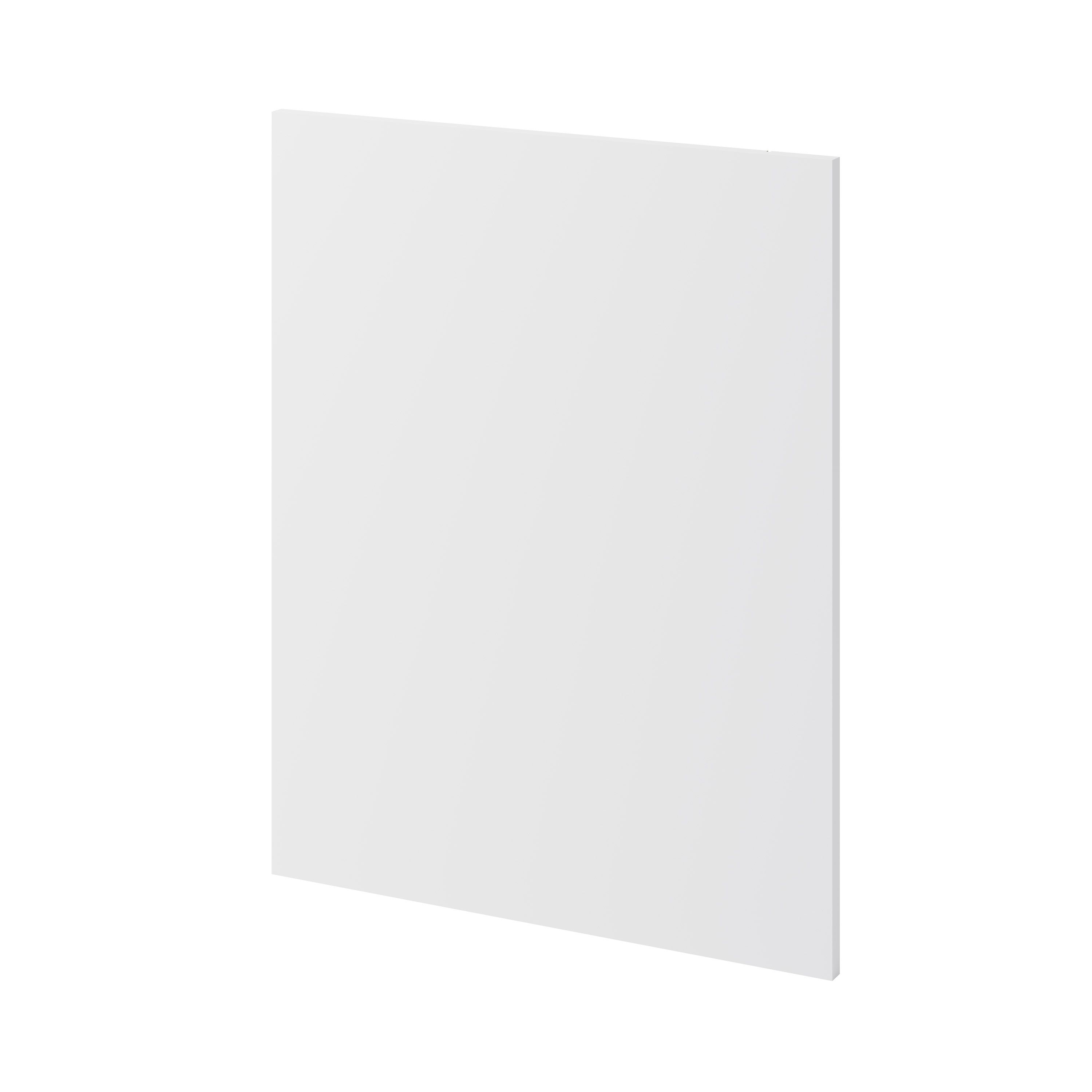 GoodHome Alpinia Matt white Tongue & groove shaker RH Standard End panel (H)720mm (W)570mm