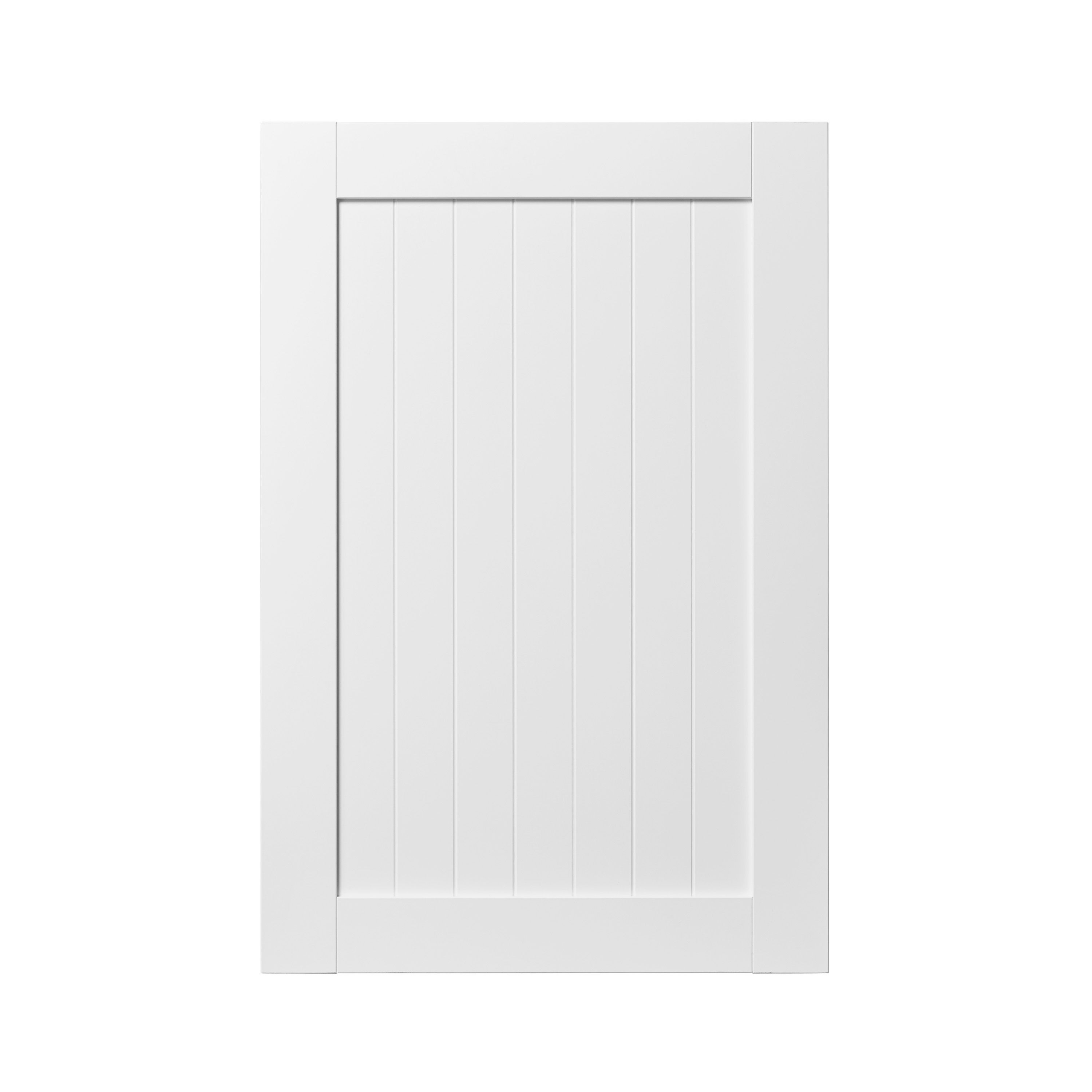 GoodHome Alpinia Matt white tongue & groove shaker Tall wall