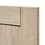 GoodHome Alpinia Oak effect shaker 70:30 Larder Cabinet door (W)600mm (T)18mm