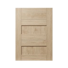 GoodHome Alpinia Oak effect shaker Drawer front (W)500mm, Pack of 3