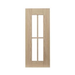 GoodHome Alpinia Oak effect shaker Glazed Cabinet door (W)300mm (T)18mm