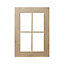 GoodHome Alpinia Oak effect shaker Glazed Cabinet door (W)500mm (H)715mm (T)18mm
