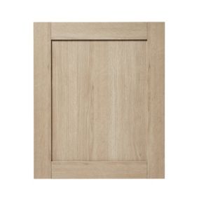 GoodHome Alpinia Oak effect shaker Highline Cabinet door (W)600mm (H)715mm (T)18mm