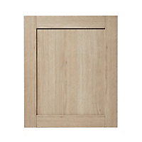 GoodHome Alpinia Oak effect shaker Highline Cabinet door (W)600mm (T)18mm