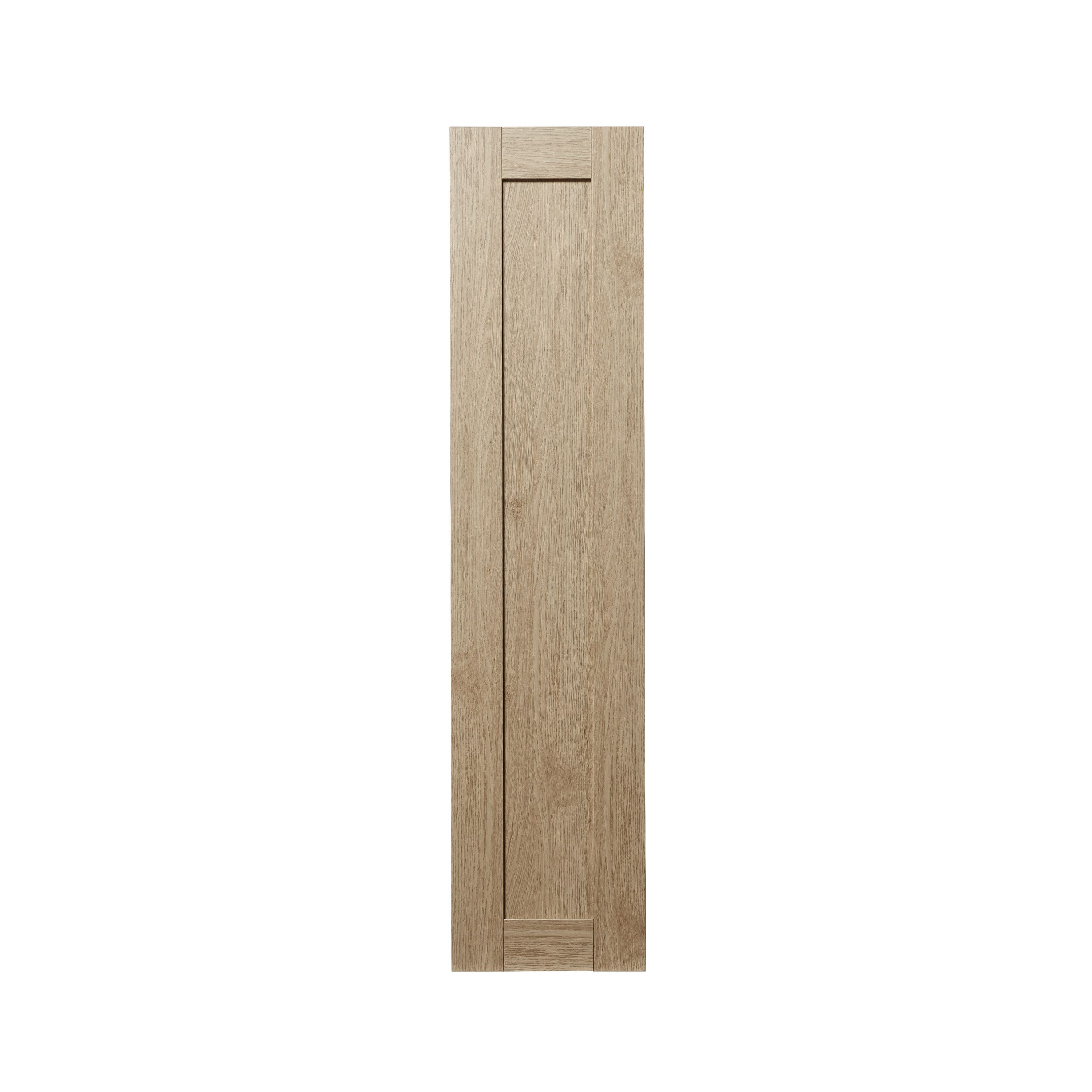 GoodHome Alpinia Oak Effect Shaker Larder Cabinet Door (W)300mm | DIY ...