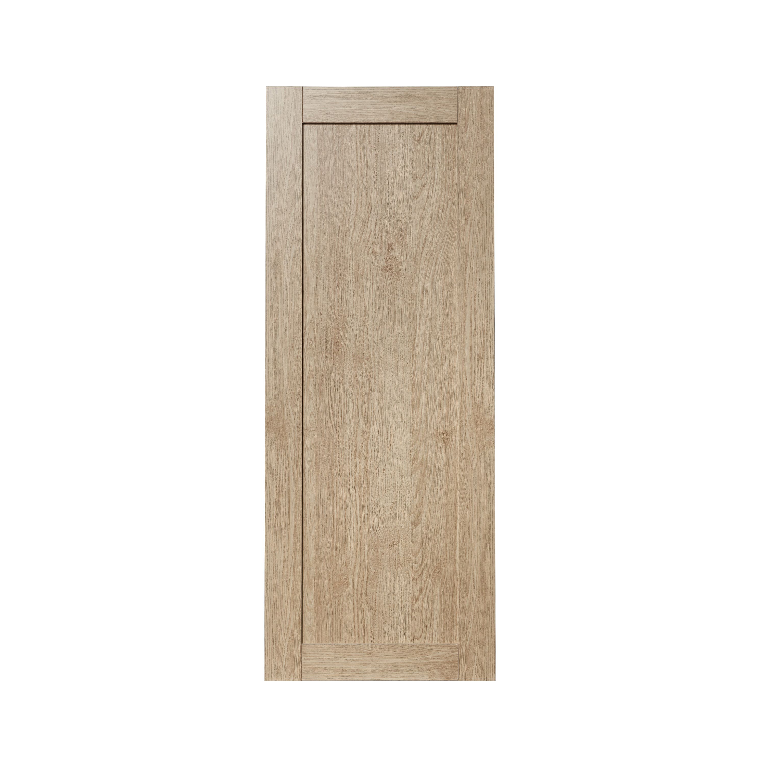 GoodHome Alpinia Oak effect shaker Larder/Fridge Cabinet door (W)500mm (H)1287mm (T)18mm