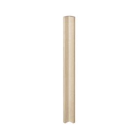 GoodHome Alpinia Oak effect shaker Matt oak light oak effect Standard Corner post, (W)59mm