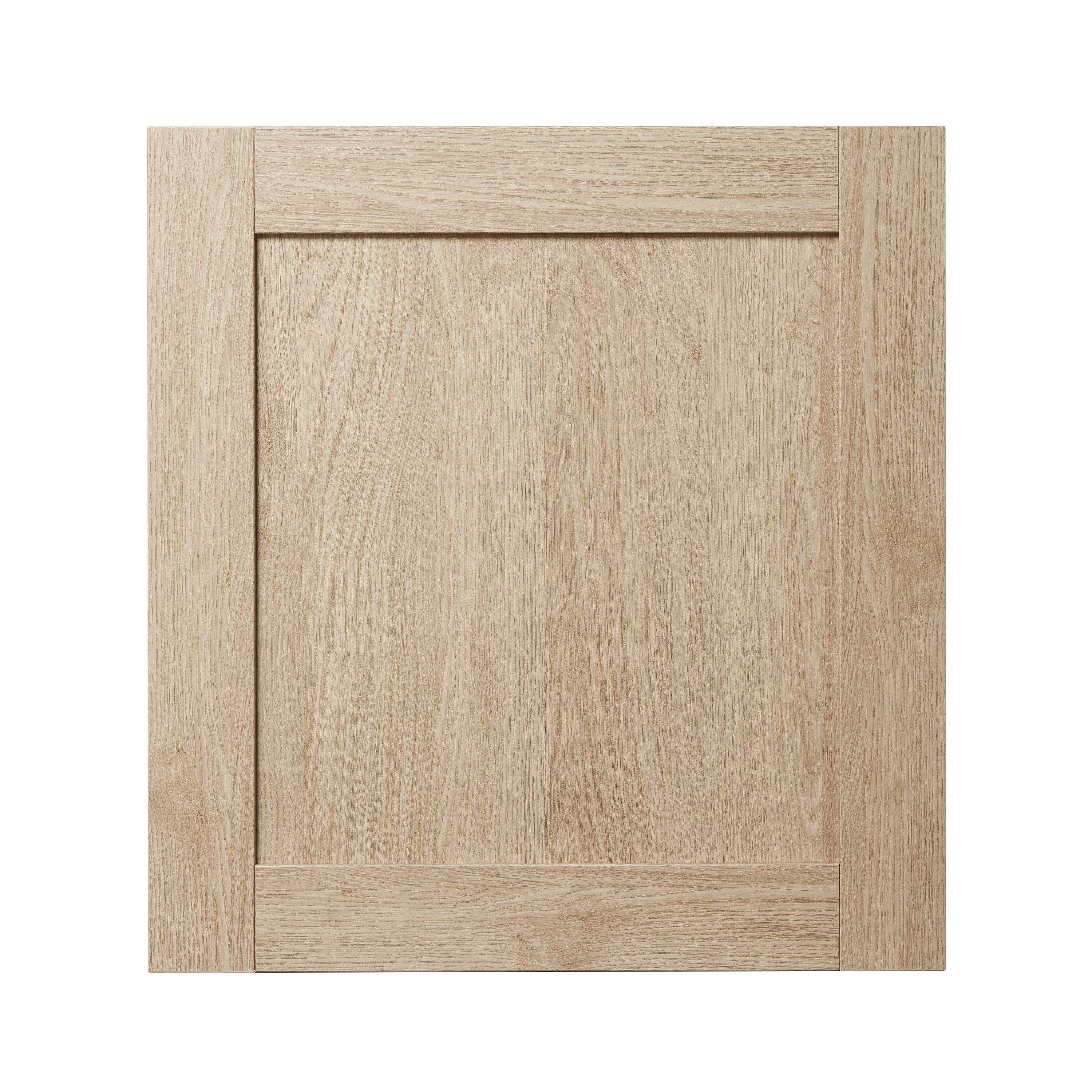 GoodHome Alpinia Oak effect shaker Tall appliance Cabinet door (W)600mm (H)633mm (T)18mm