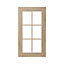 GoodHome Alpinia Oak effect shaker Tall glazed Cabinet door (W)500mm (H)895mm (T)18mm