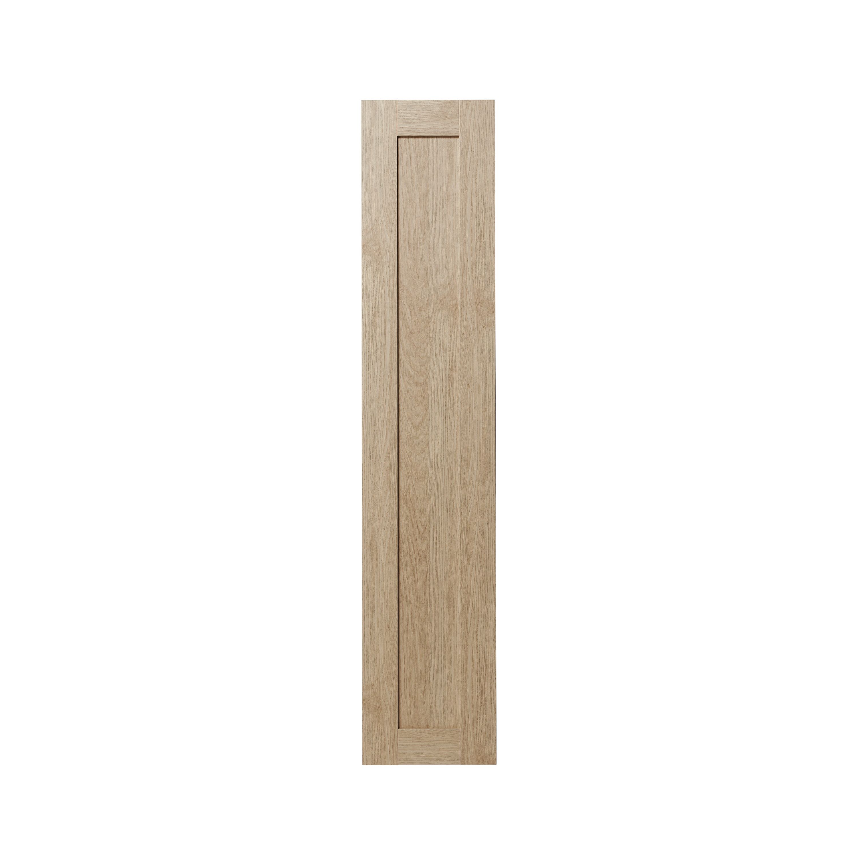 GoodHome Alpinia Oak effect shaker Tall larder Cabinet door (W)300mm (H)1467mm (T)18mm