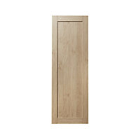 GoodHome Alpinia Oak effect shaker Tall larder Cabinet door (W)500mm (T)18mm
