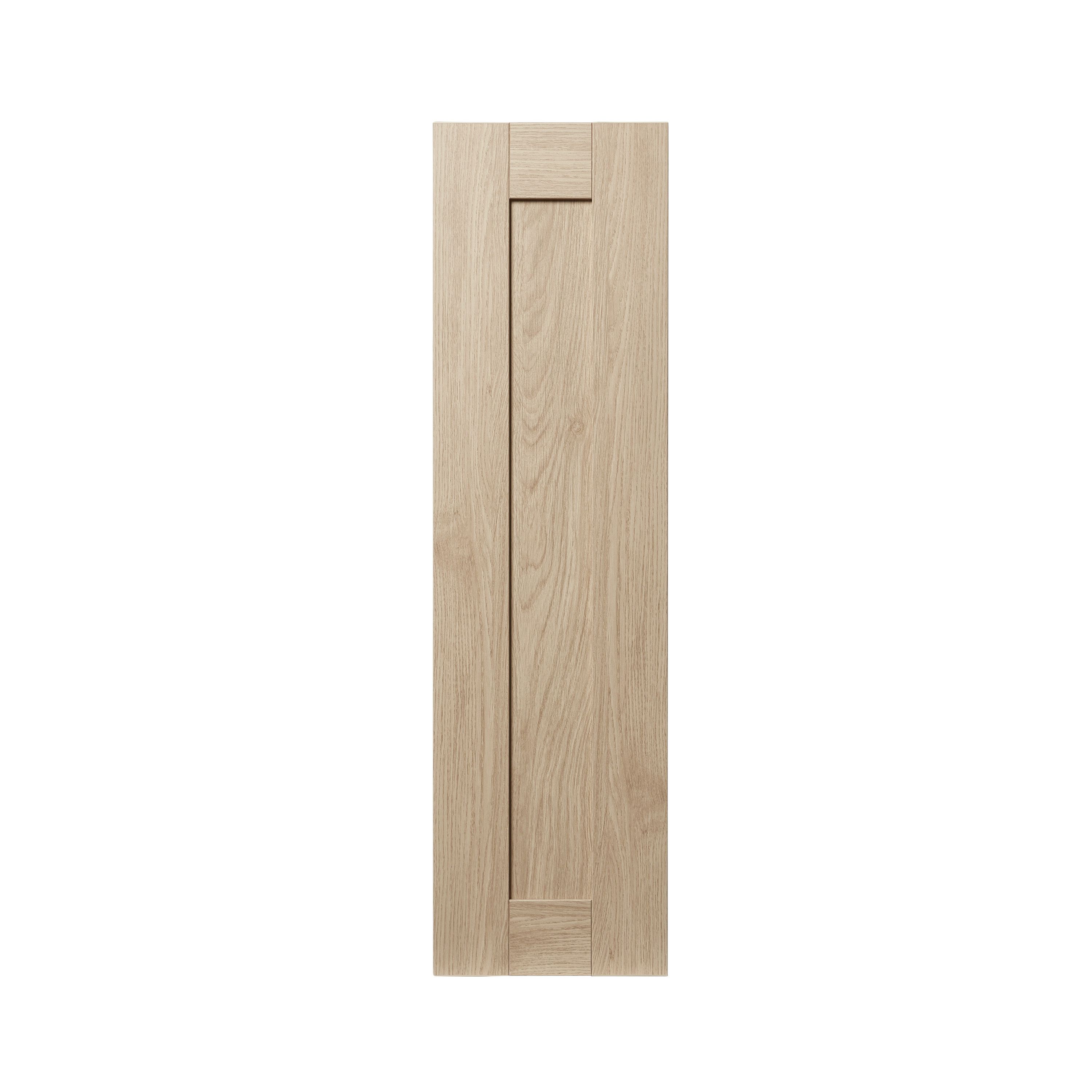 GoodHome Alpinia Oak effect shaker Tall wall Cabinet door (W)250mm (H)895mm (T)18mm