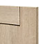GoodHome Alpinia Oak effect shaker Tall wall Cabinet door (W)400mm (H)895mm (T)18mm