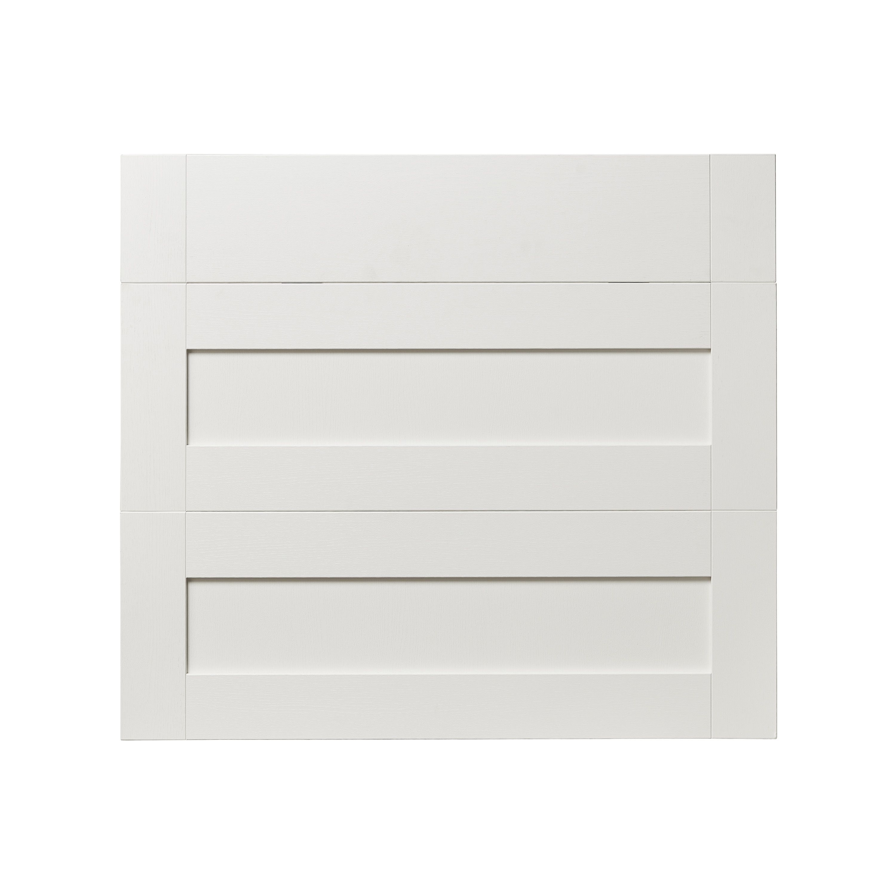 GoodHome Alpinia Painted Matt ivory wood effect Drawer front, Pack of 3 (H)715mm (W)797mm (T)18mm
