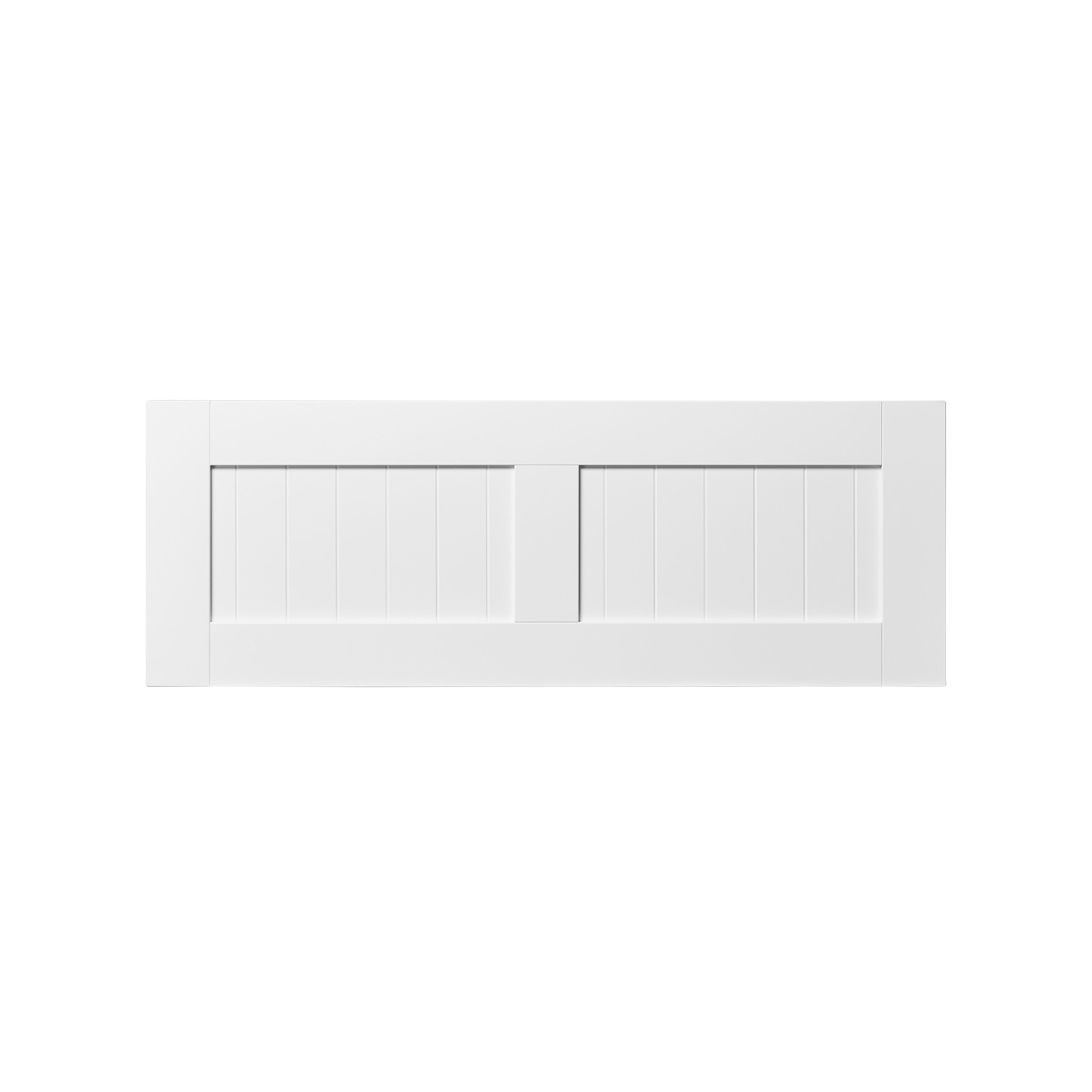 GoodHome Alpinia Tongue & groove Matt white Shaker 2 drawer front, bridging door & bi-fold door 1000mm