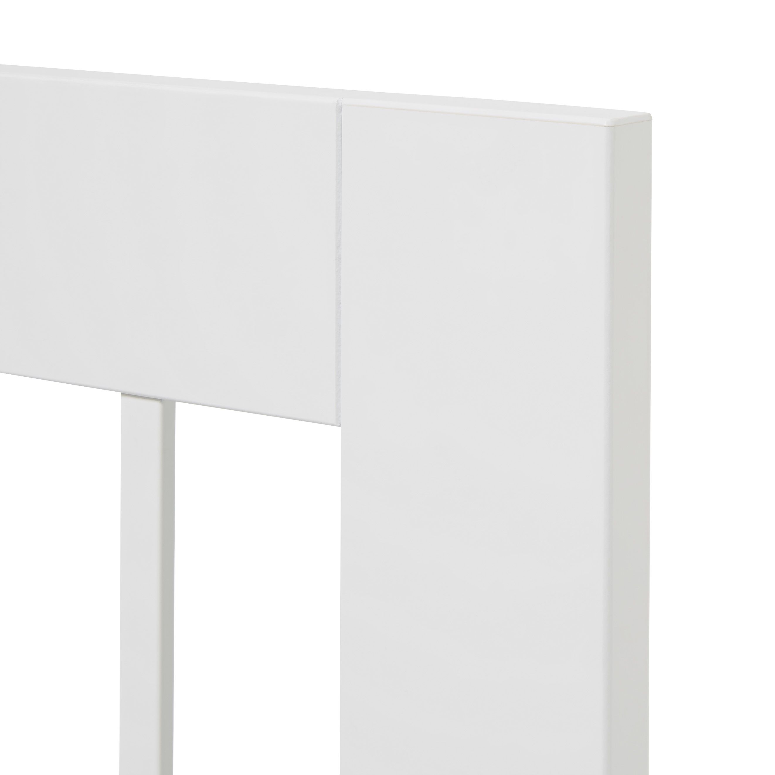 GoodHome Alpinia Tongue & groove Matt white Shaker Glazed Tall glazed Cabinet door (W)500mm (H)895mm (T)18mm