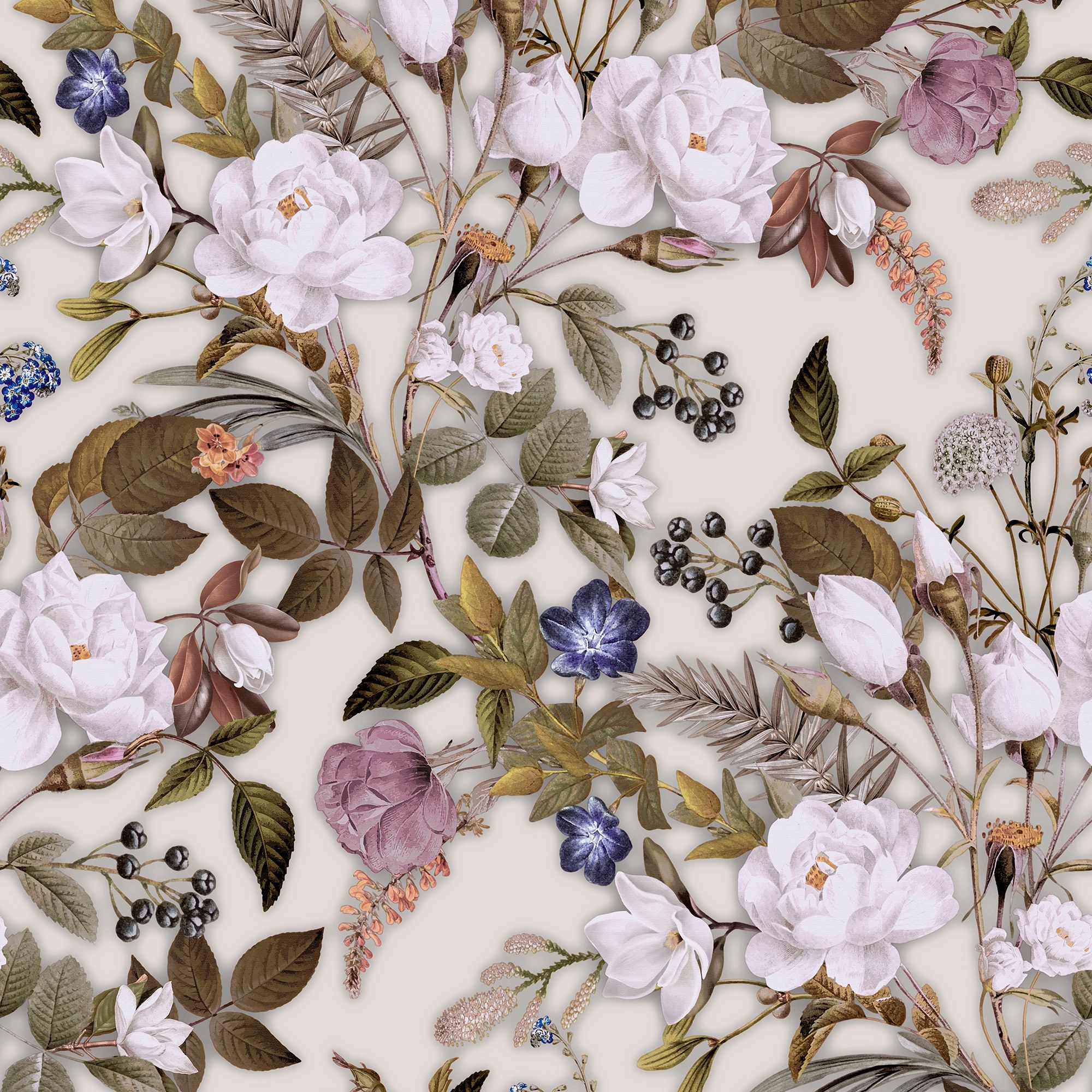 GoodHome Altamura Multicolour Floral Patterned Embossed Wallpaper