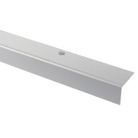 GoodHome Aluminium Anti-slip High grip Step protector, (L)900mm (W)35mm