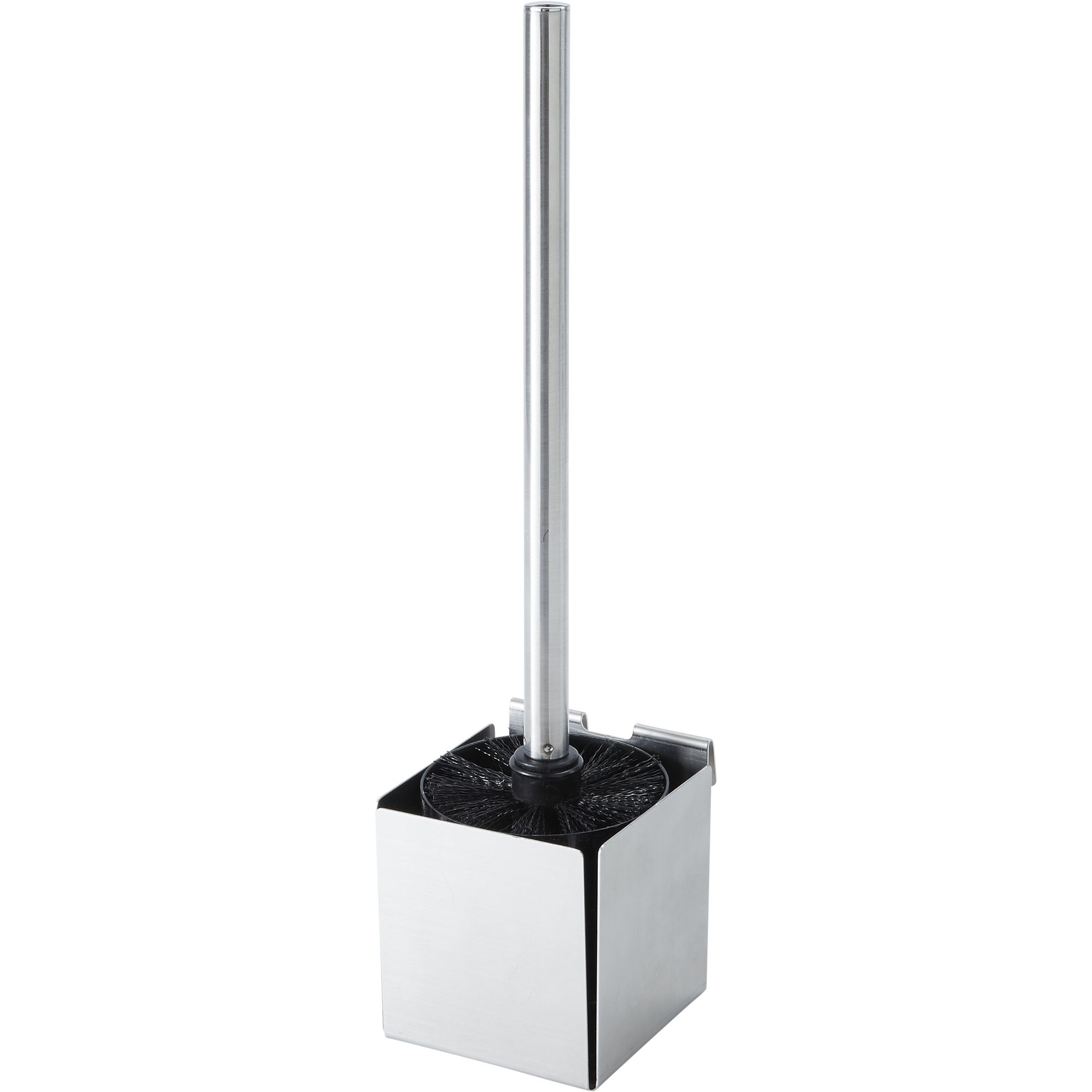 GoodHome Amantea ABS plastic, polypropylene (PP) & stainless steel Silver effect Toilet brush & holder