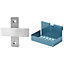 GoodHome Amantea Brushed Blue Stainless steel Bathroom accessory set