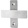 GoodHome Amantea Brushed Silver effect Stainless steel Wall-mounted Towel hook (W)7cm
