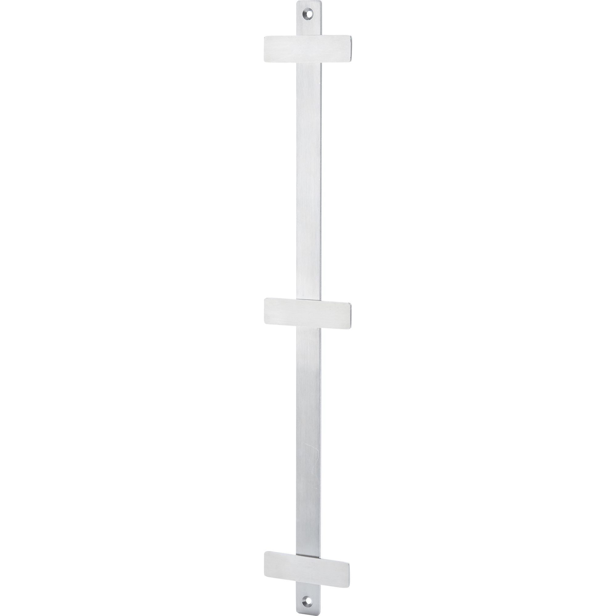 GoodHome Amantea Brushed Silver effect Stainless steel Wall-mounted Towel hook (W)7cm