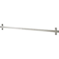 GoodHome Amantea Brushed Silver effect Stainless steel Wall-mounted Towel hook (W)80cm