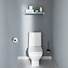 GoodHome Amantea Brushed Silver effect Wall-mounted Bathroom Shelf (D)20cm (H)7cm (L)60cm