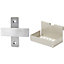 GoodHome Amantea Brushed Taupe Stainless steel Bathroom accessory set