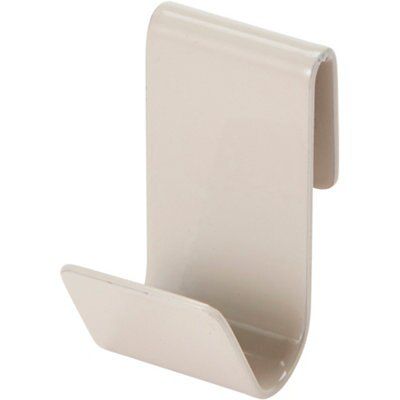 GoodHome Amantea Taupe Stainless steel Single Hook (H)35mm (W)20mm, Pack of 2