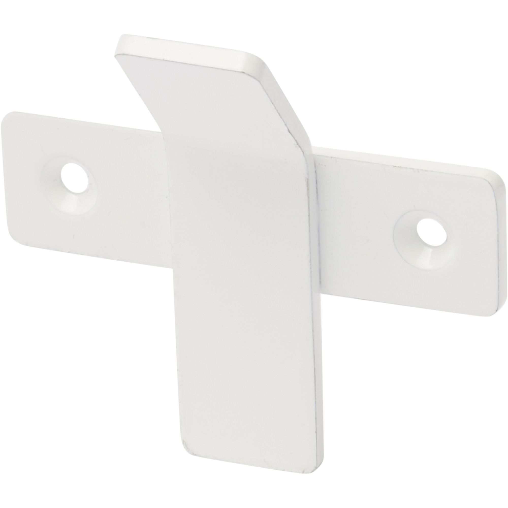 GoodHome Amantea White Stainless steel Single Hook (H)67mm (W)70mm
