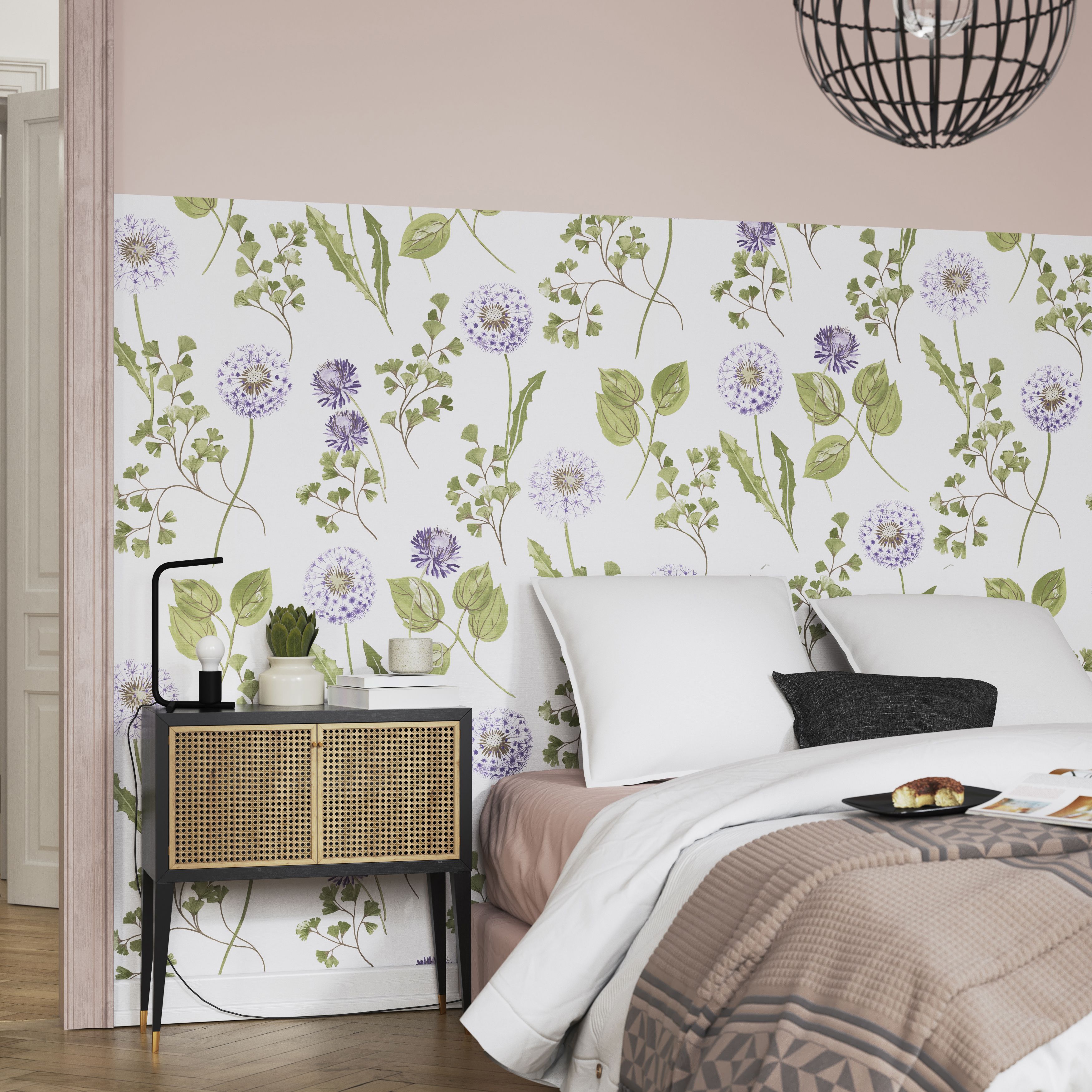GoodHome Amber Cream Floral Smooth Wallpaper