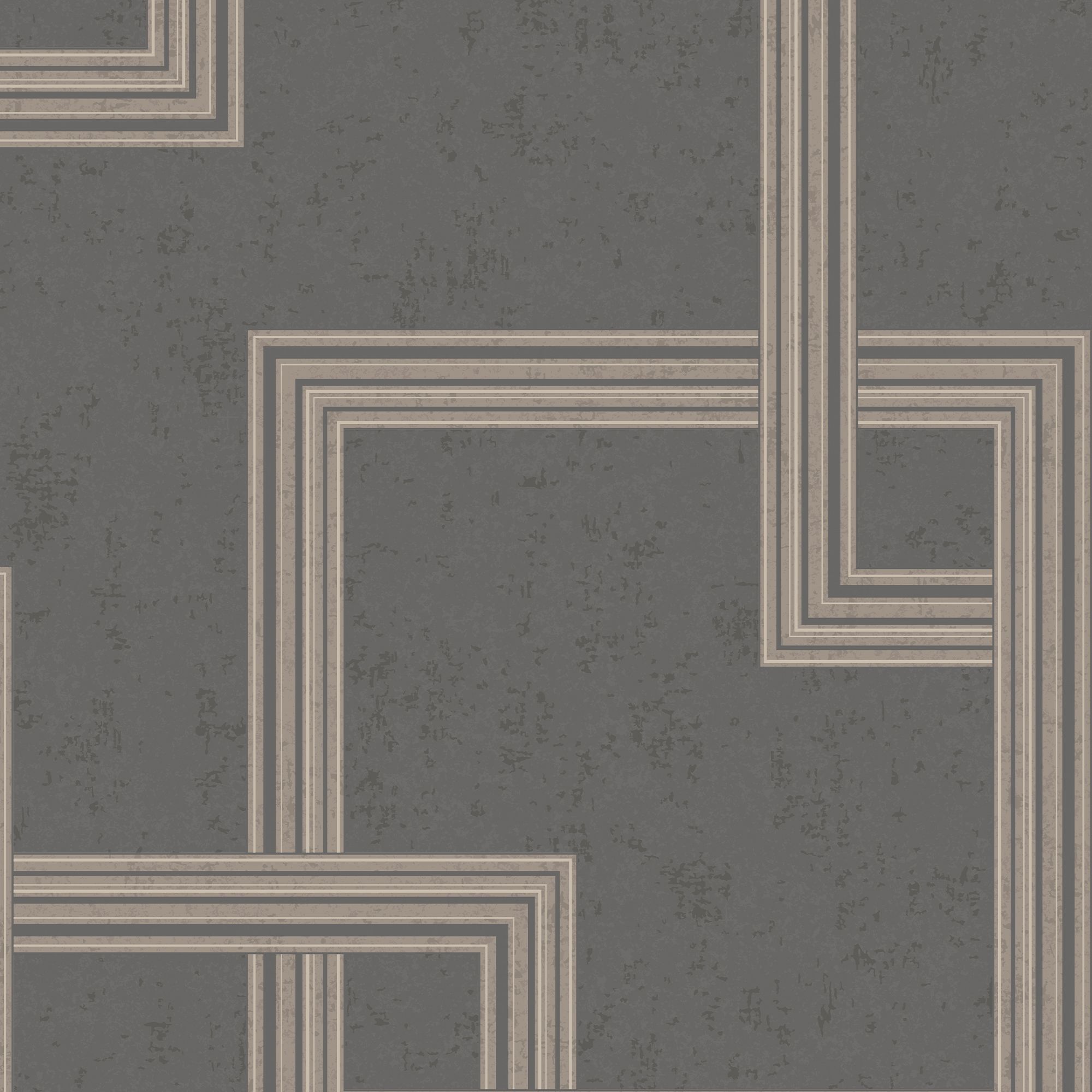 GoodHome Amfi Grey Metallic effect Geometric Textured Wallpaper