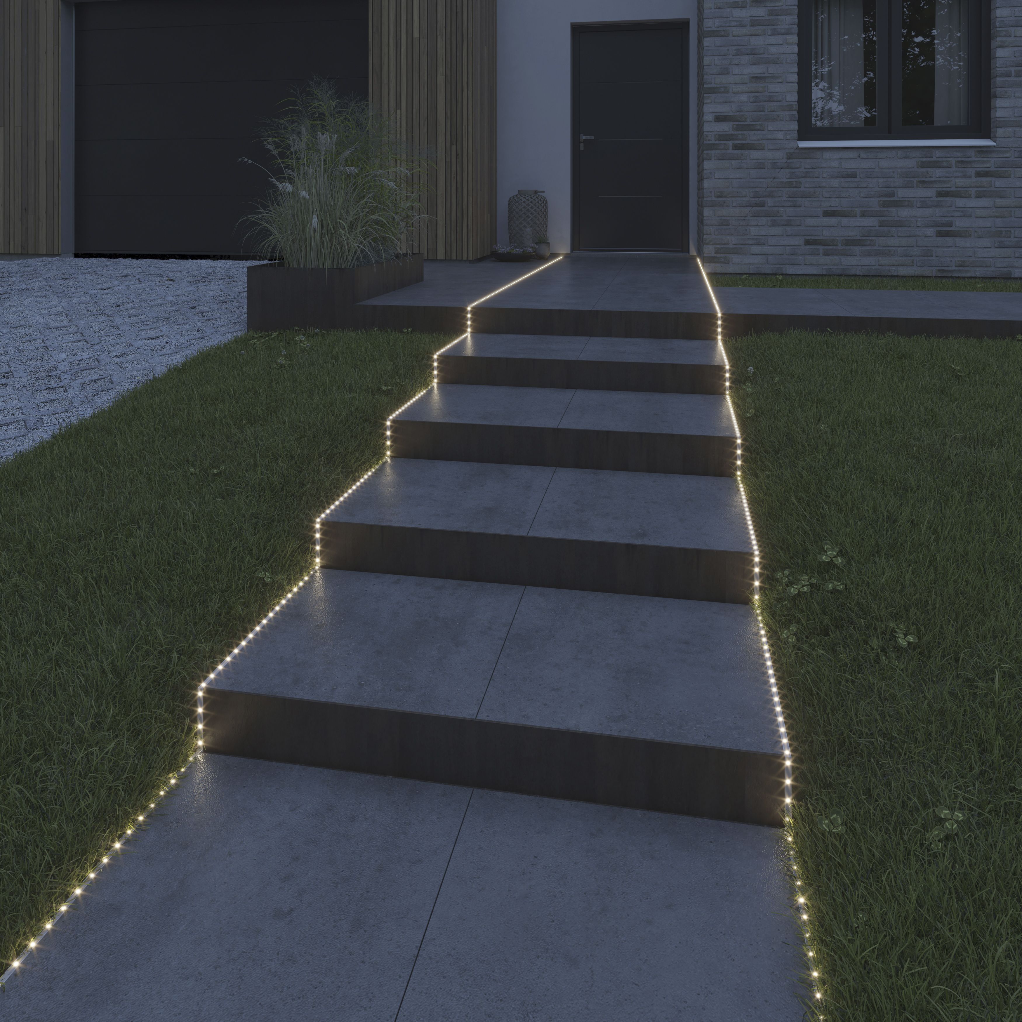 GoodHome Ammasy Mains-powered (plug-in) LED Colour changing Strip light IP65 1200lm 4000K (L)3m