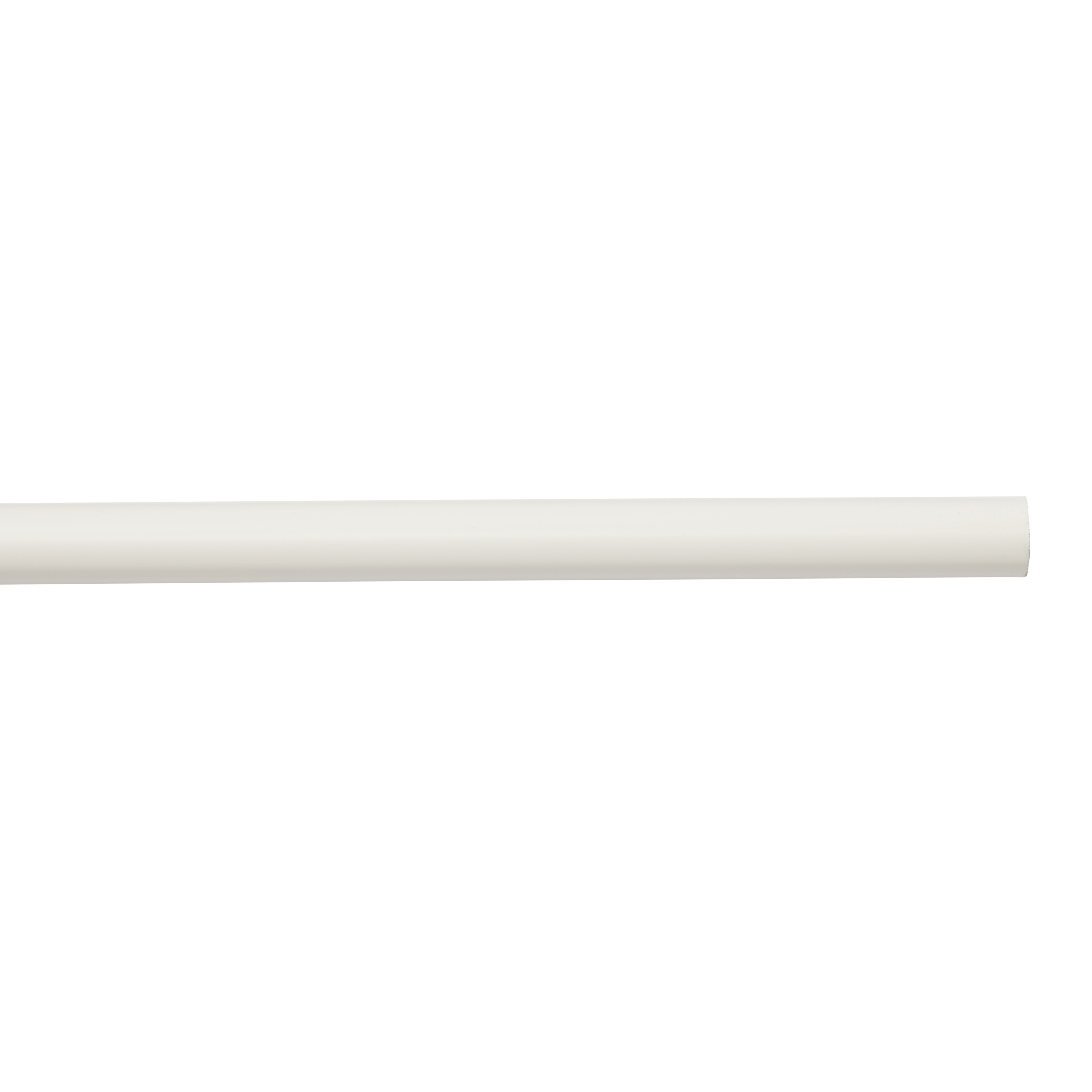 GoodHome Anafi Matt White Curtain pole, (L)2m (Dia)19mm