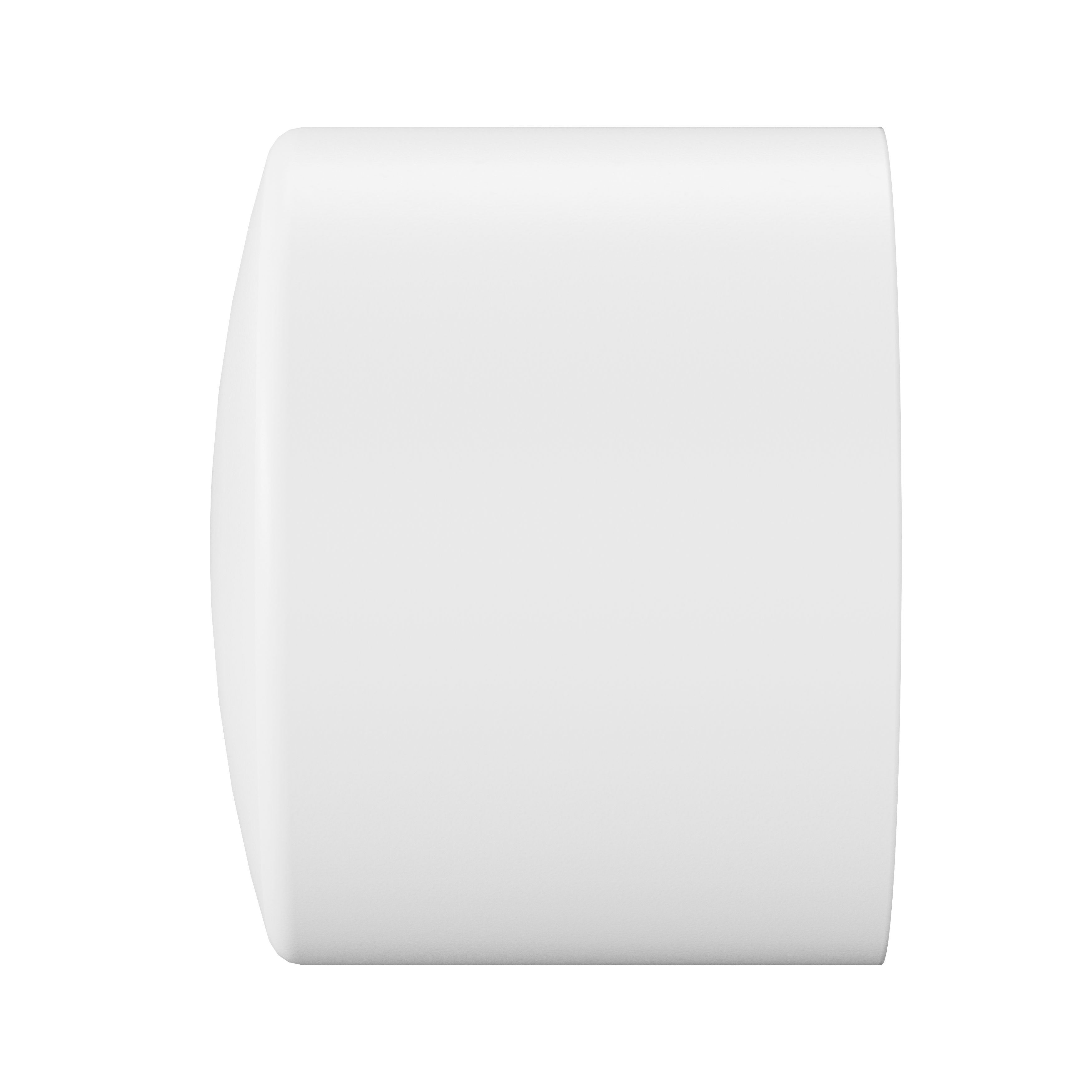 GoodHome Anafi Matt White Extendable Cap Single curtain pole set Set, (L)1200mm-2100mm (Dia)19mm
