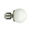 GoodHome Anafi White Metal & plastic Ball Curtain pole finial (Dia)19mm