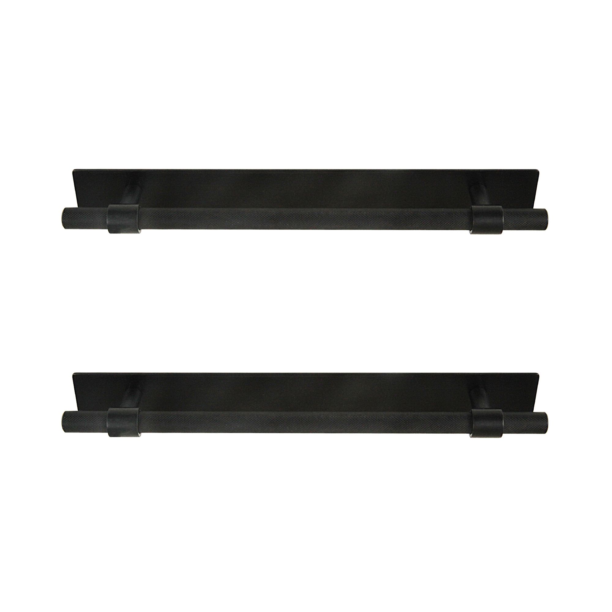 GoodHome Anardana Matt Black Kitchen cabinets Straight Pull Handle (L)25.7cm (D)2mm