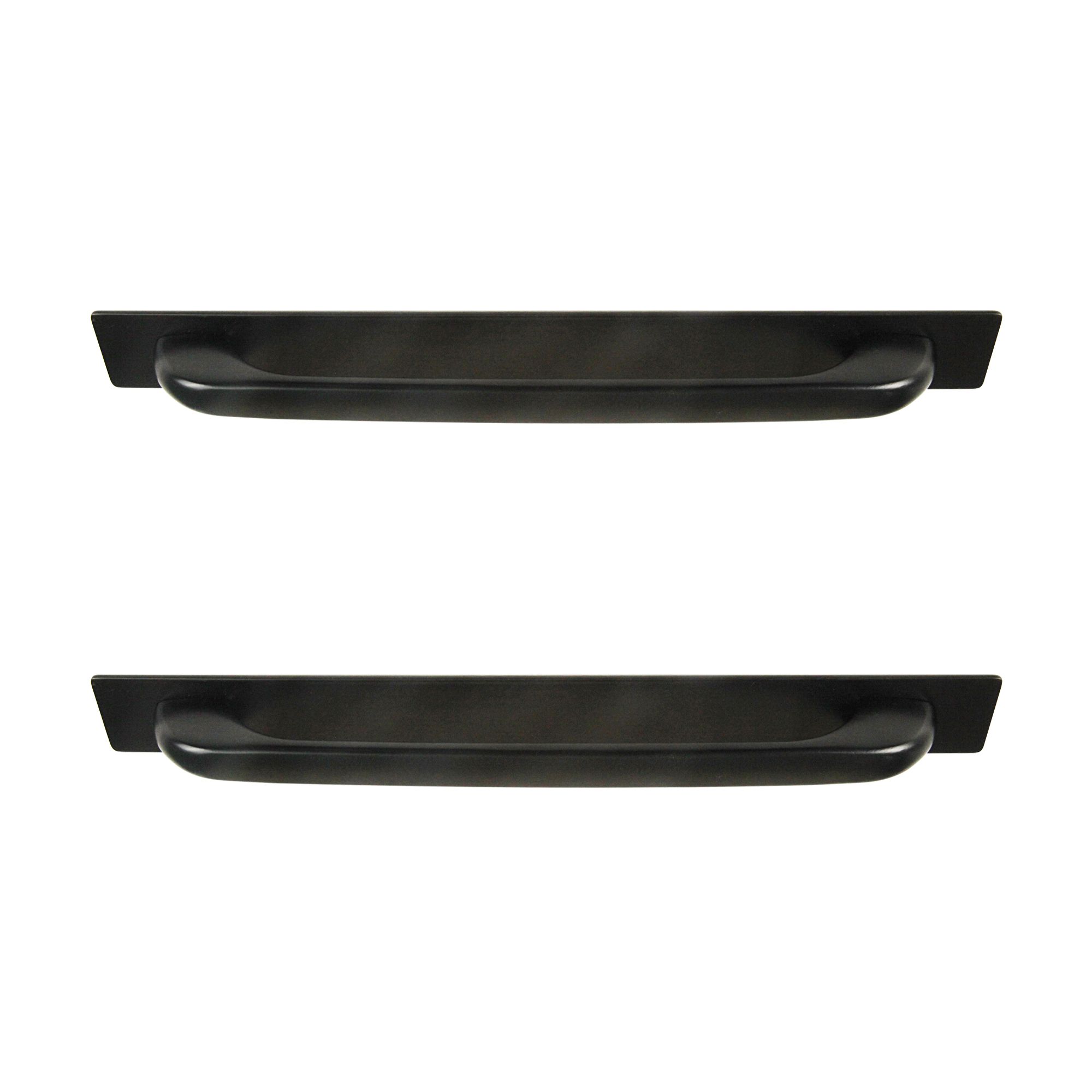 GoodHome Anardana Matt Black Kitchen cabinets Straight Pull Handle (L)25.7cm (D)2mm