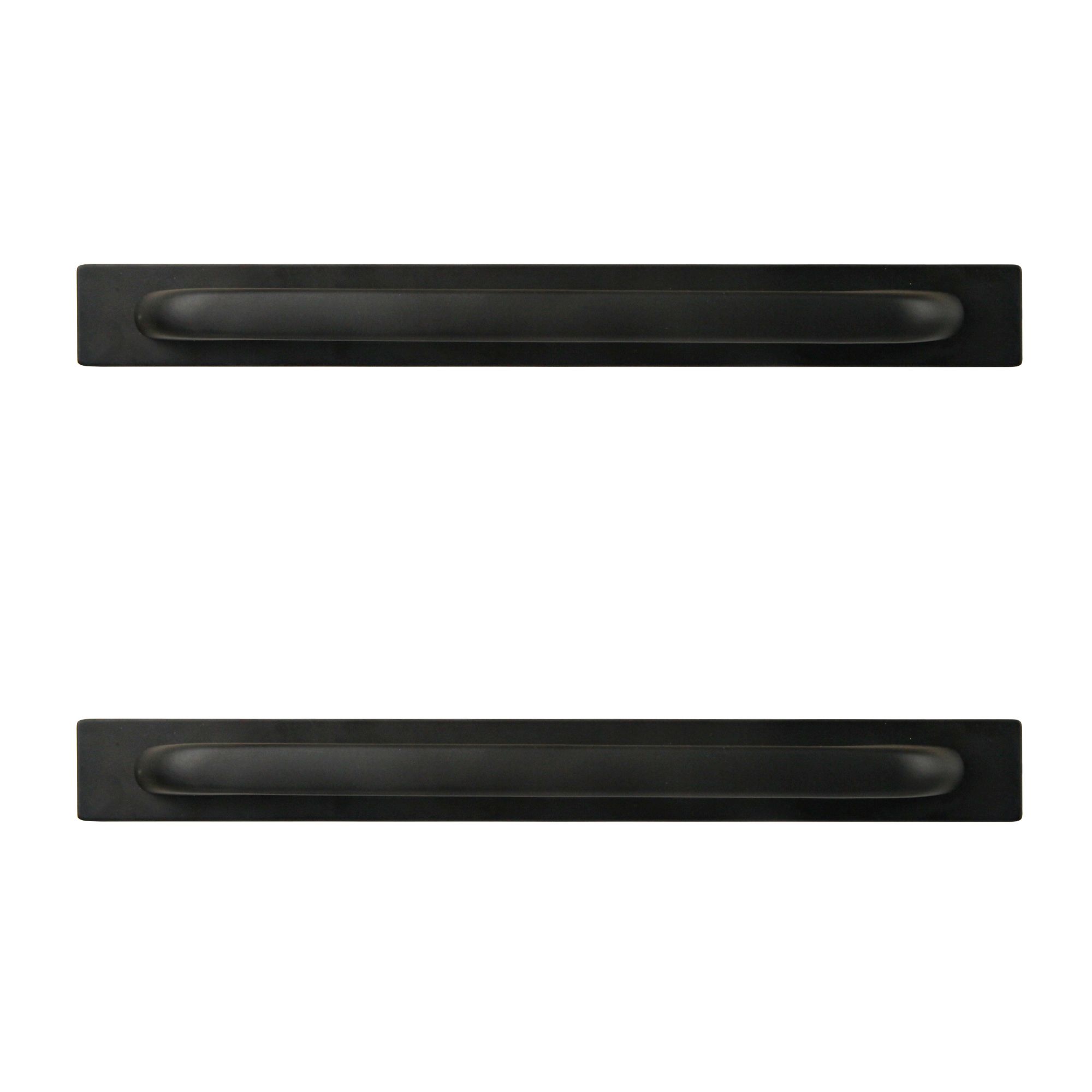 GoodHome Anardana Matt Black Kitchen cabinets Straight Pull Handle (L)25.7cm (D)2mm