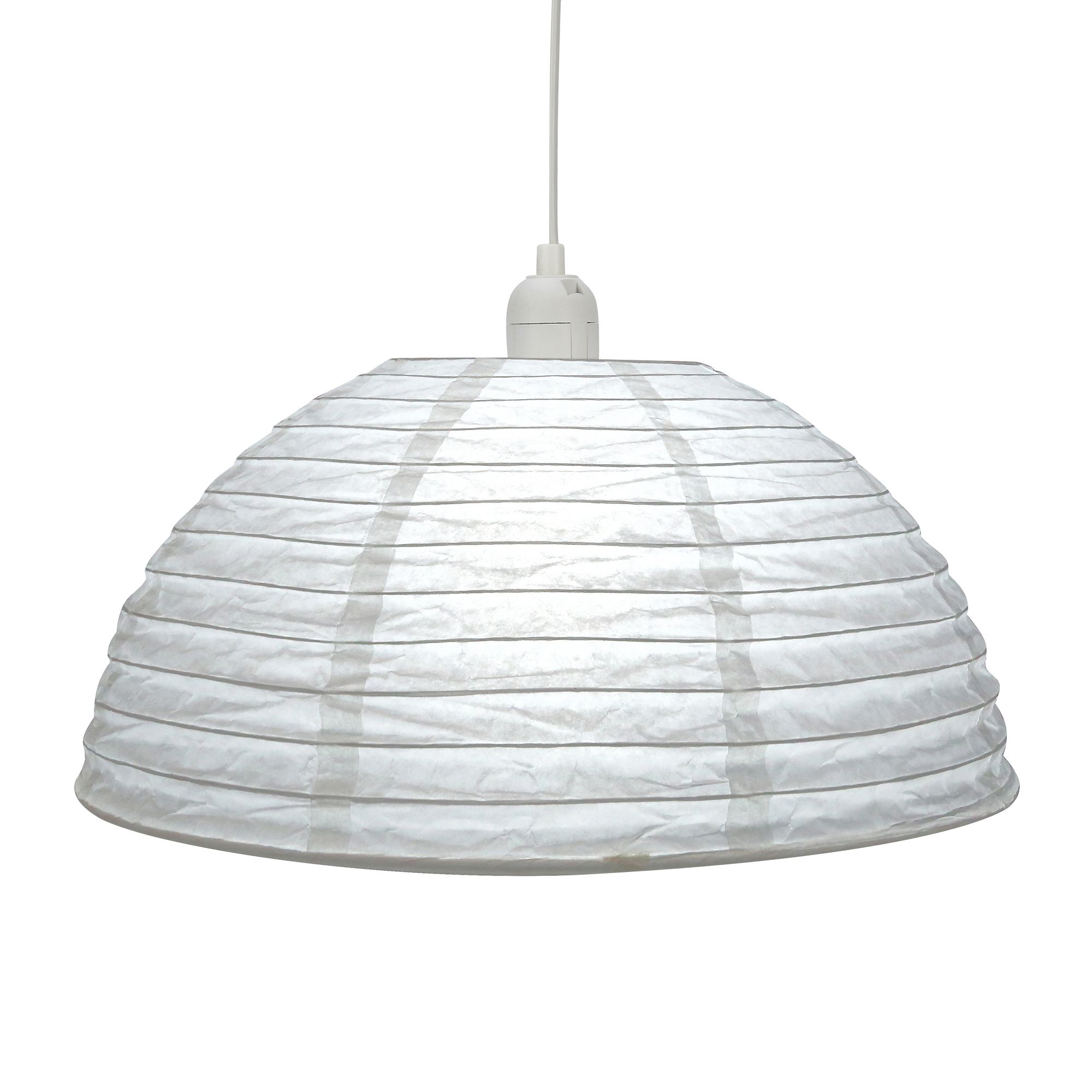 GoodHome Anbus White Pendant Light shade (D)38cm