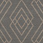 GoodHome Andal Grey Metallic effect Geometric Textured Wallpaper Sample