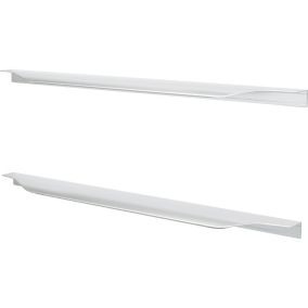 GoodHome Andali Chrome effect Kitchen cabinets Handle (L)39.7cm, Pack of 2