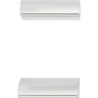 GoodHome Andali Chrome effect Kitchen cabinets Handle (L)4.7cm, Pack of 2