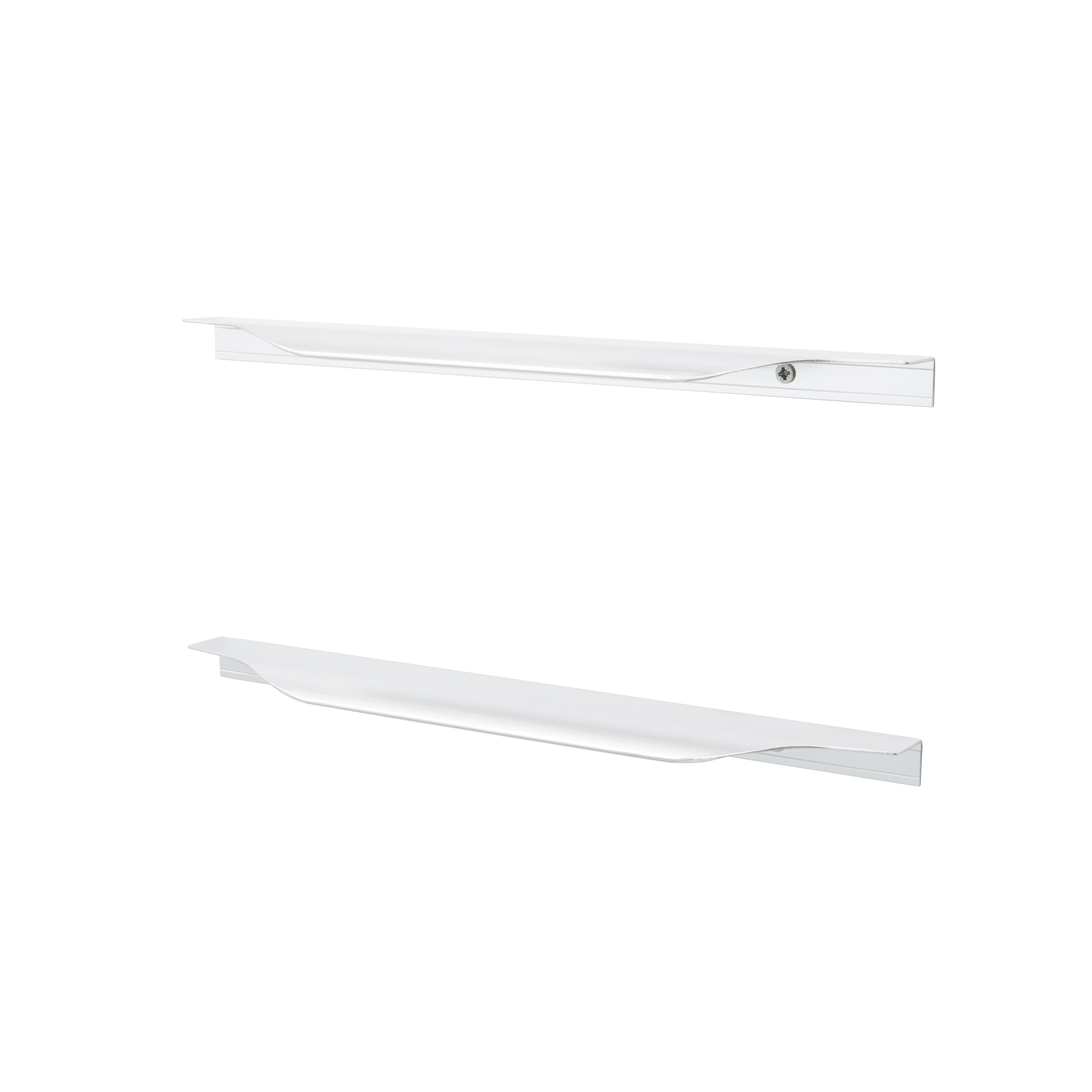 GoodHome Andali Chrome effect Kitchen cabinets Straight Edge Handle (L)29.7cm, Pack of 2