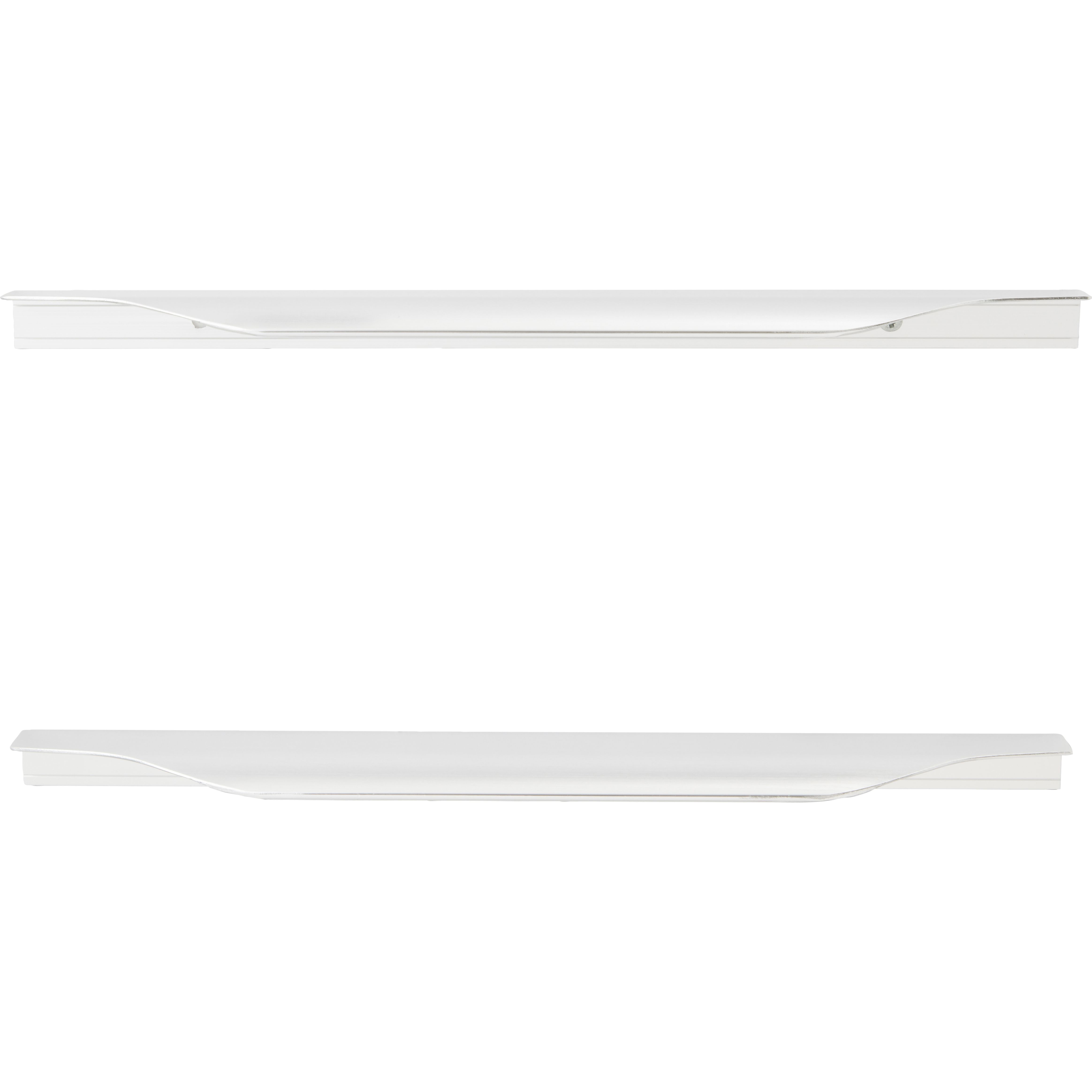 GoodHome Andali Chrome effect Kitchen cabinets Straight Edge Handle (L)29.7cm, Pack of 2