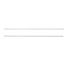 GoodHome Andali Silver Kitchen cabinets Straight Edge Handle (L)99.7cm (D)21mm, Pack of 2